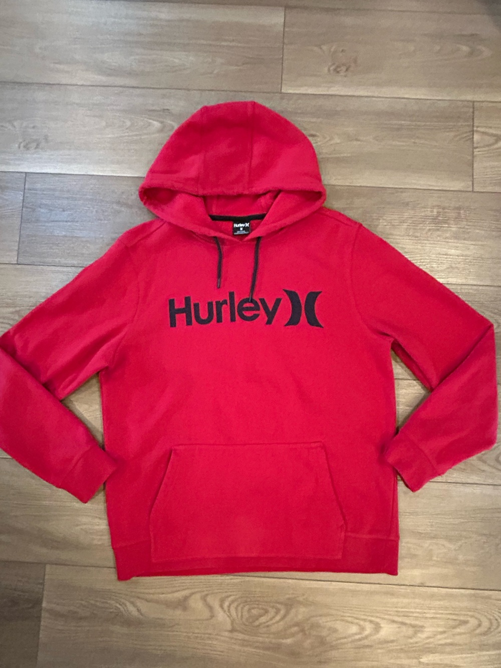 Hurley Men’s M Red Logo Fleece Pullover Hoodie